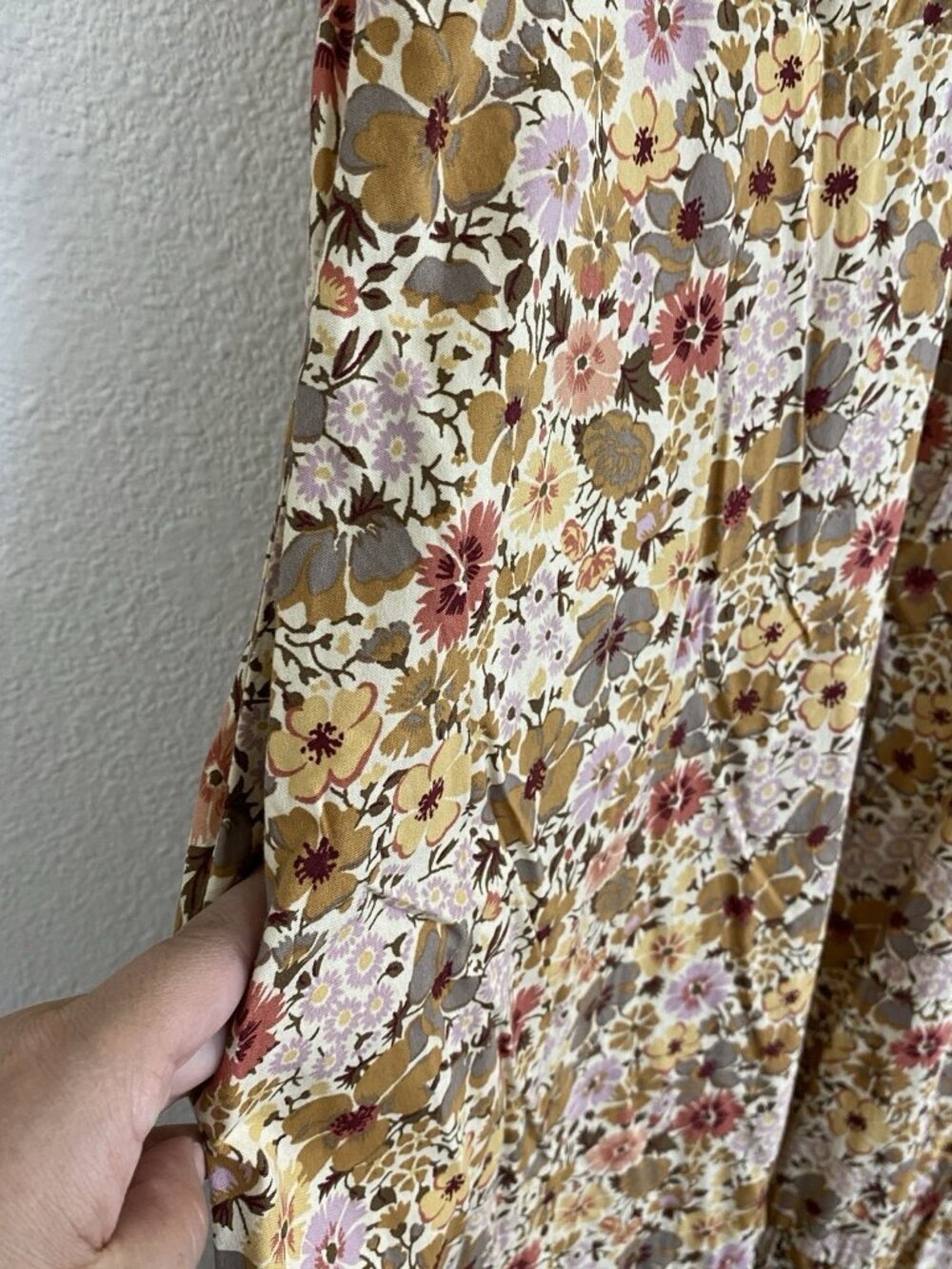 Madewell Womens Libby Puff Sleeve Open Back Midi Dress Floral Cottage 22W - Picture 12 of 16